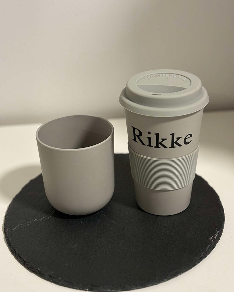 Kaffekop m silikonelåg sæt
